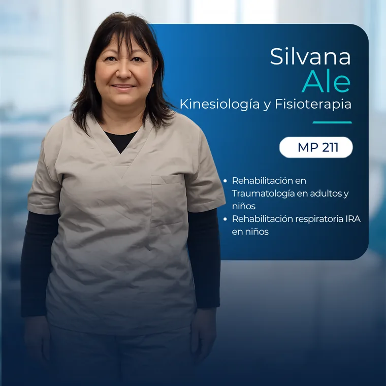 Silvana Ale, kinesiología y fisioterapia, MP 211