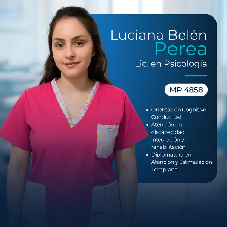 Luciana Belén Perea, licenciada en psicología, MP 4858