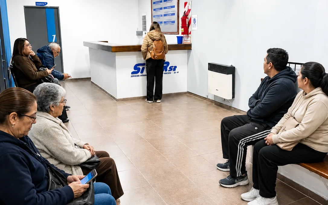 Sala de espera de SIMER con pacientes aguardando su turno